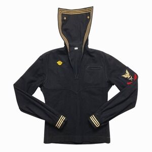 US Navy Sailor Wool Deck Jumper Shirt XS Sailor Collar Uniform Vintage
